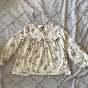 Carter's Cream Floral Kids Blouse